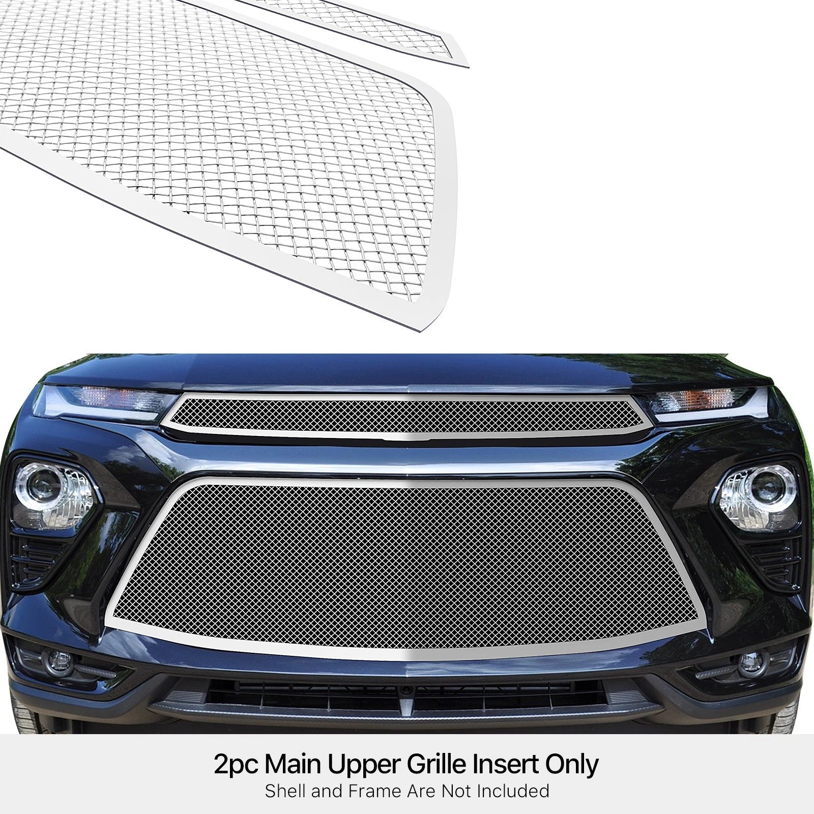 Stainless Chrome Mesh Grille Insert for Chevy Trailblazer RS (2021-2023)