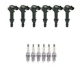 Set of 6 NGK Ignition Coils & Platinum Spark Plugs for Dakota Ram 1500 Liberty (2000–2011)