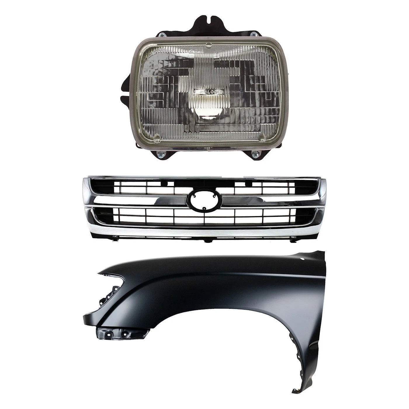 Fender Kit for Toyota Tacoma (1997) Primed Front Driver Side with Grille