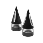 2pcs Black & White Spike Front Axle Cap Nut for Harley Touring Dyna Sportster (1200)