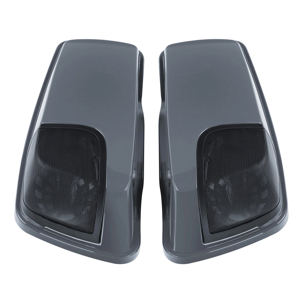 Saddlebag Lids for Harley CVO Street Glide (2014–2024) 5X7" Speaker Cutout Gunship Gray