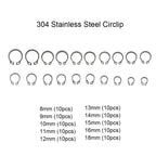 100Pcs/Set External Circlip Retaining Ring for Universal