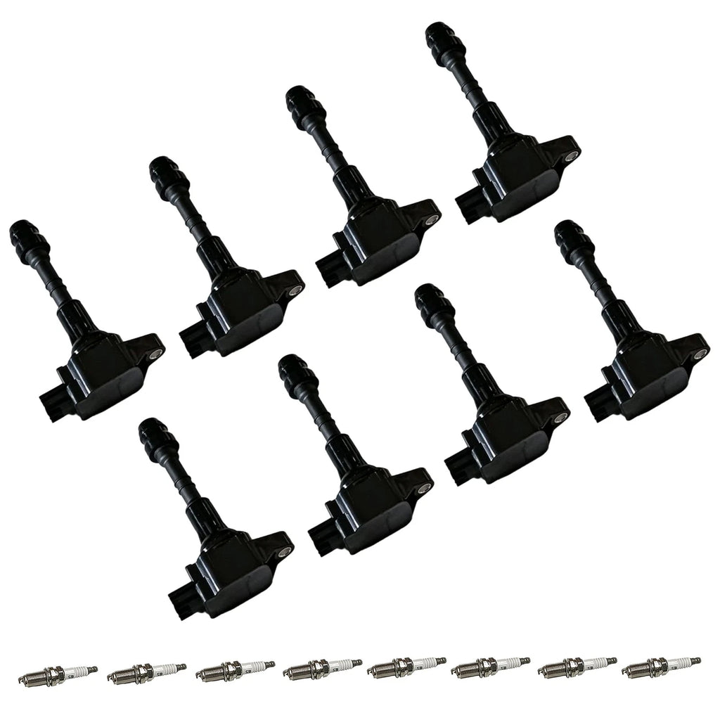 8X Ignition Coils & Spark Plugs for Nissan Titan Armada QX56 NV2500 3500 (2004–2023)