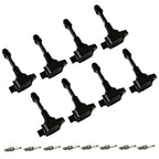8X Ignition Coils & Spark Plugs for Nissan Titan Armada QX56 NV2500 3500 (2004–2023)
