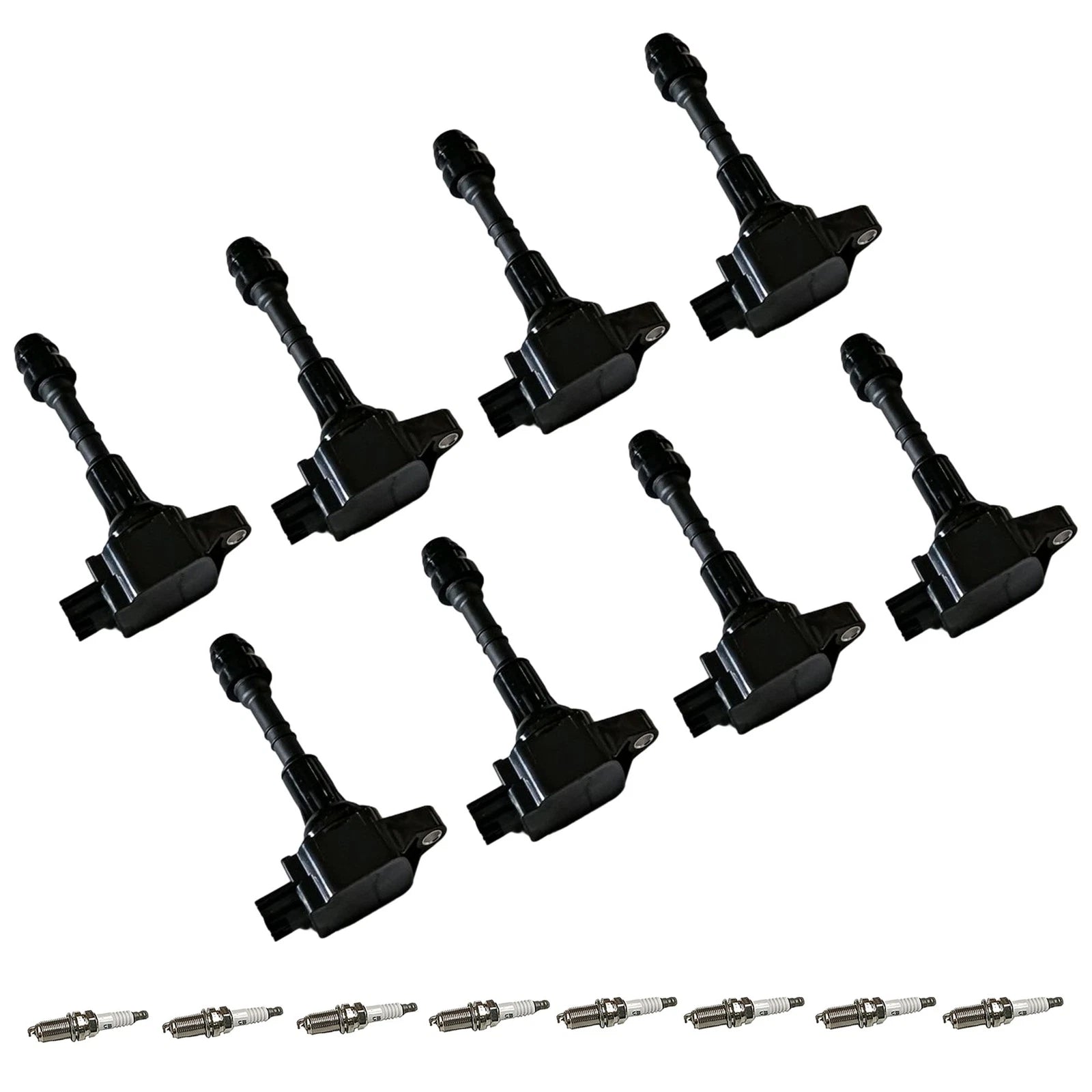 8X Ignition Coils & Spark Plugs for Nissan Titan Armada QX56 NV2500 3500 (2004–2023)