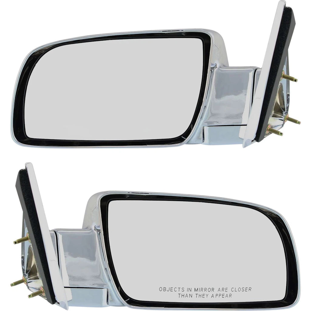 Set of 2 Chrome Manual Mirrors for Blazer C/K Pickup Tahoe Suburban
