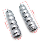 Chrome Bubble Spike Hand Grips for Harley Davidson XL (1996–2003)