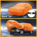 Waterproof Car Cover for Toyota RAV4 (All Weather, Orange, Zipper)