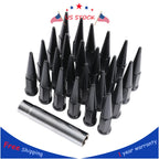 Set of 24 Black Spike Lug Nuts for Chevy Silverado Tahoe