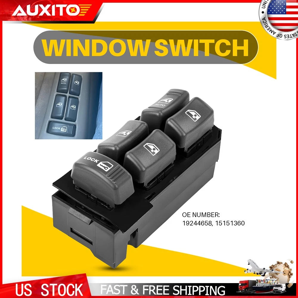 Power Window Master Switch for Chevy GMC C1500 K1500 Suburban Yukon (1995–1999)