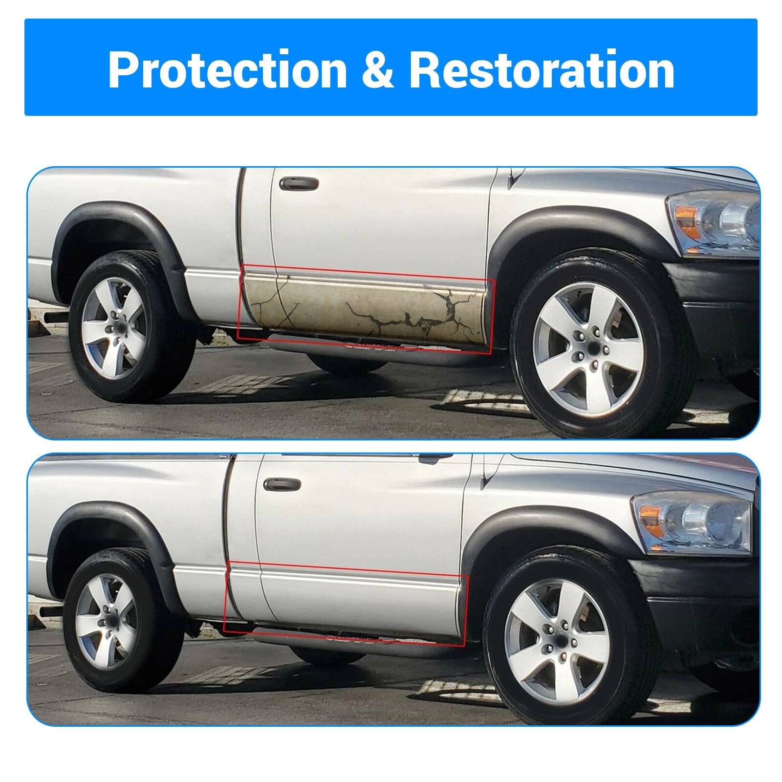 Slip-on Rocker Panels for Ram 1500 2500 3500 (2002–2008)