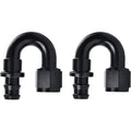 8AN 180° Push Lock Hose Fitting for 1/2" Rubber Fuel Line (2-Pack)