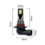 2X 9006 HB4 3000K Golden Yellow 108W LED Fog Lights for Driving Bulbs