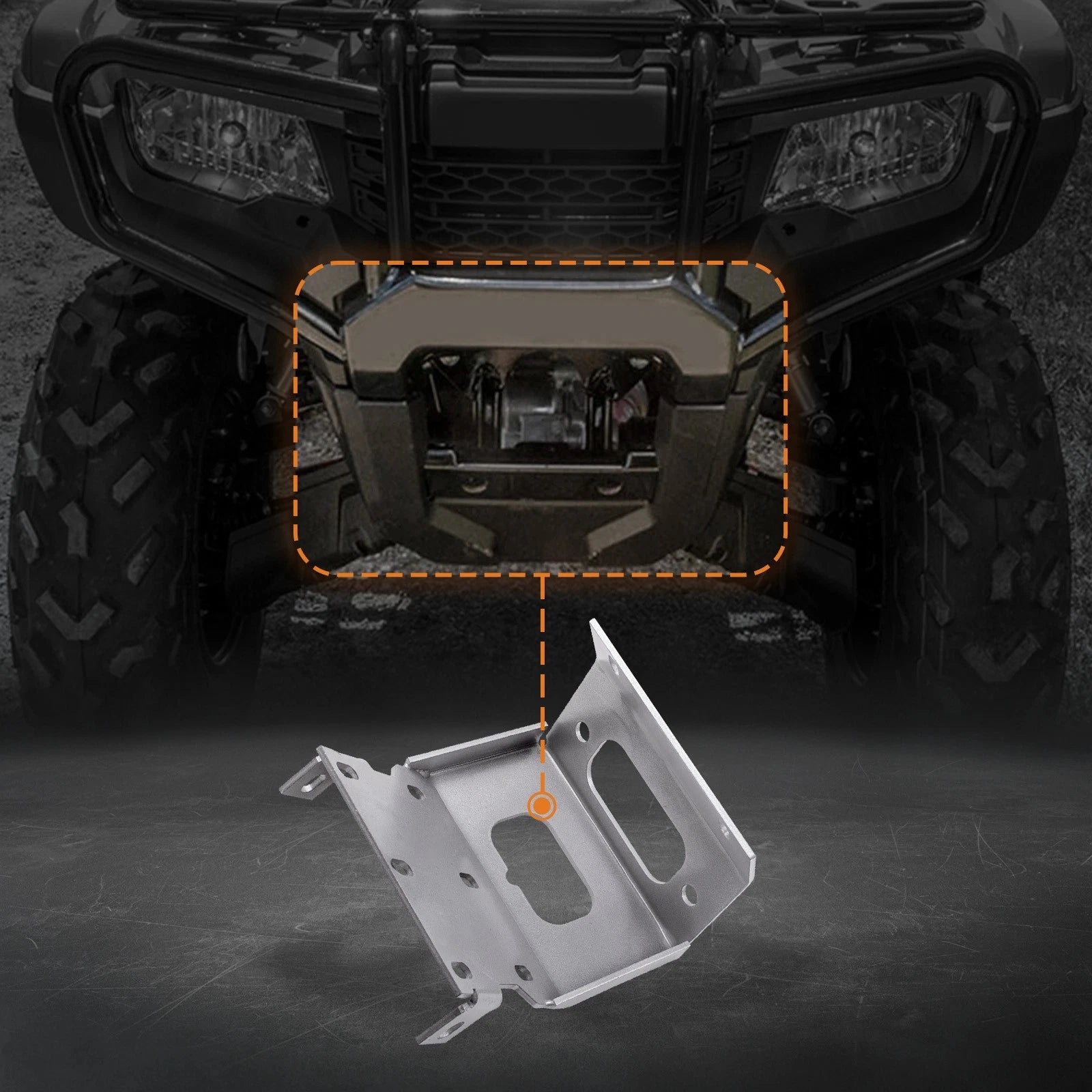 Quality Winch Mount Plate Bracket for Honda Foreman Rancher TRX420 (2014–2025)