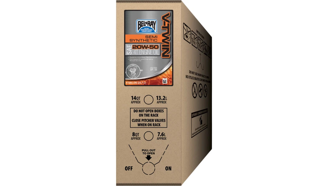 Bel-Ray Semi Synthetic 20W50 Engine Oil for Motorcycle (6 Gallon)