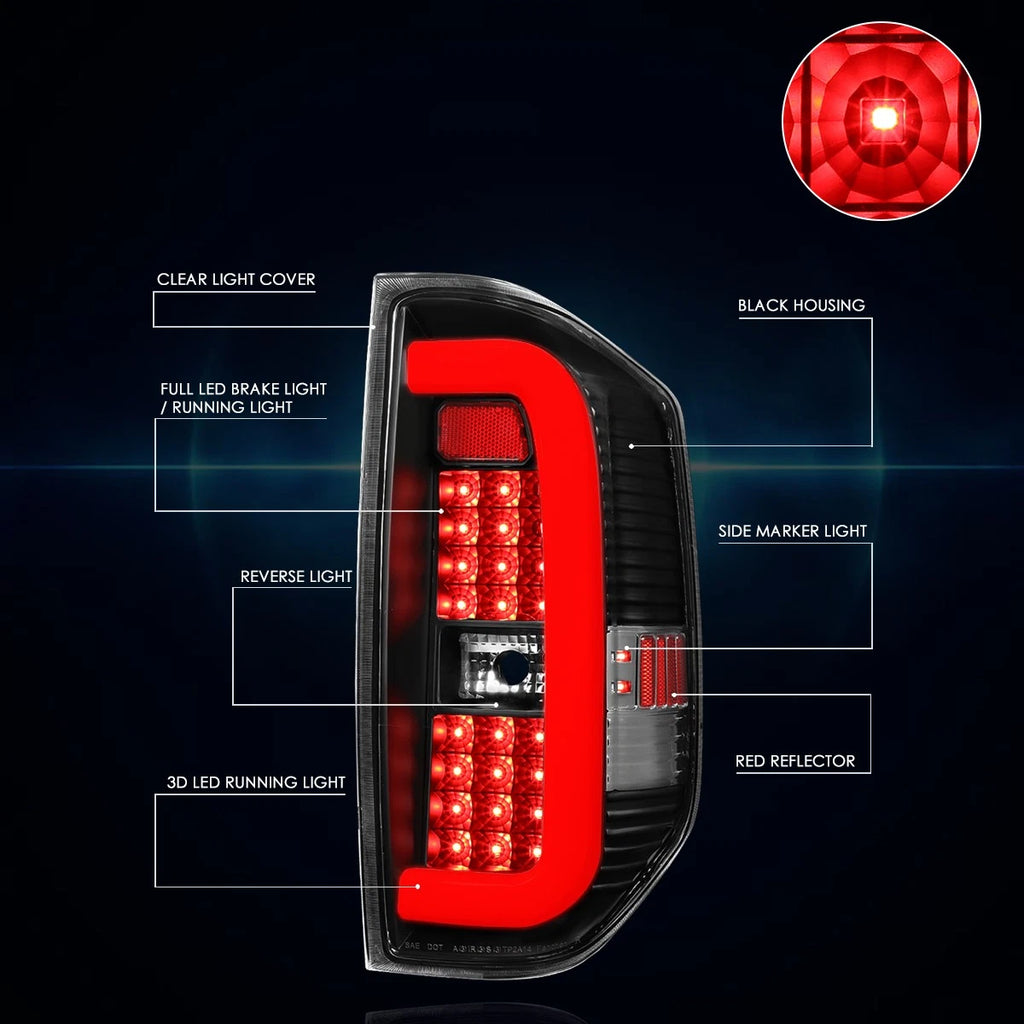 3D LED Tube Bar Tail Light for Tundra (2014–2021)