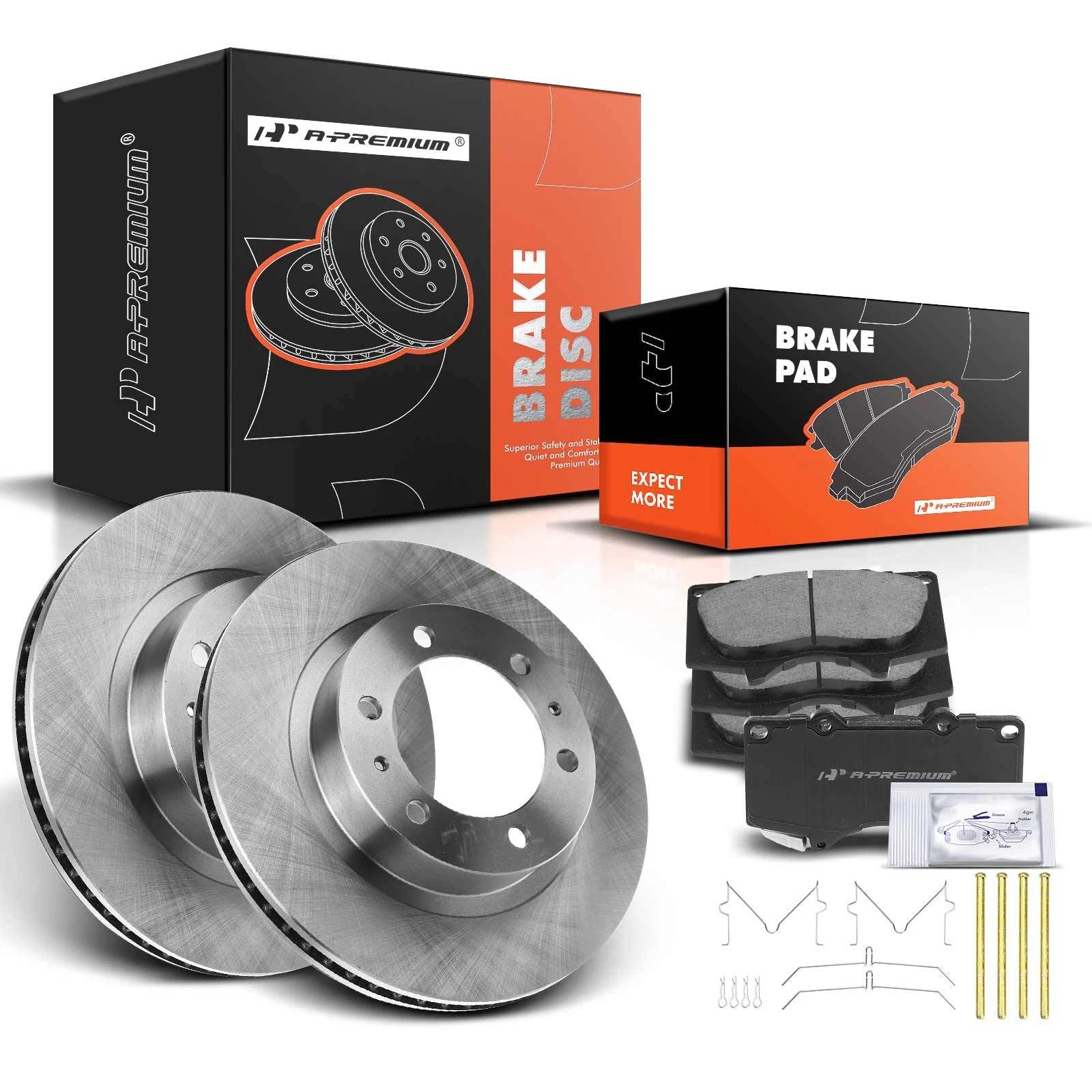 Front Disc Brake Rotors & Ceramic Pads for Toyota Tacoma (2005-2021)
