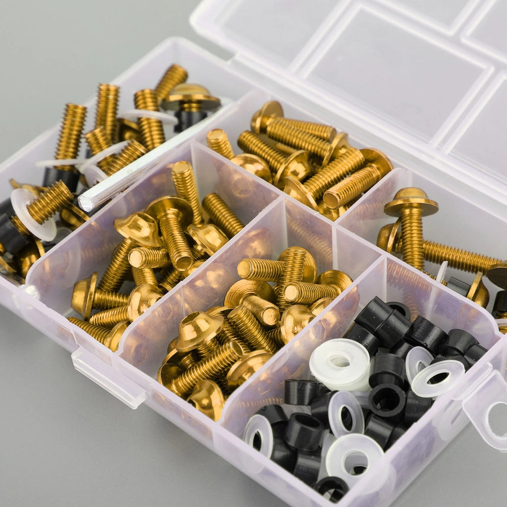 158pcs Fairing Bolt Kit for Motorcycle Sportbike (Universal) - Gold