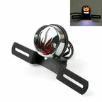 Flame Fire Rear Tail Light for Chopper Cafe Racer Bobber (Chrome, T9)