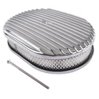 12" Oval Aluminum Full Finned Air Cleaner for Chevy Ford