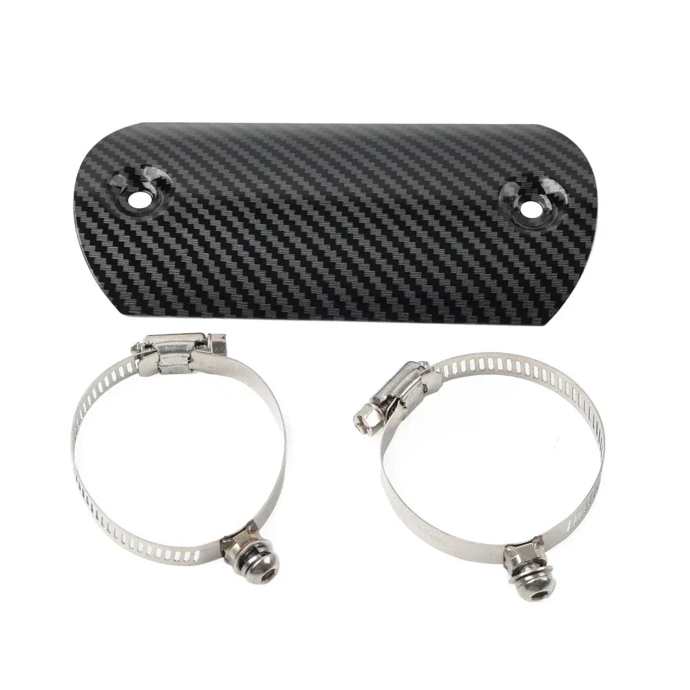 Exhaust Middle Pipe Heat Shield Cover for Motorcycle Muffler Protector Carbon