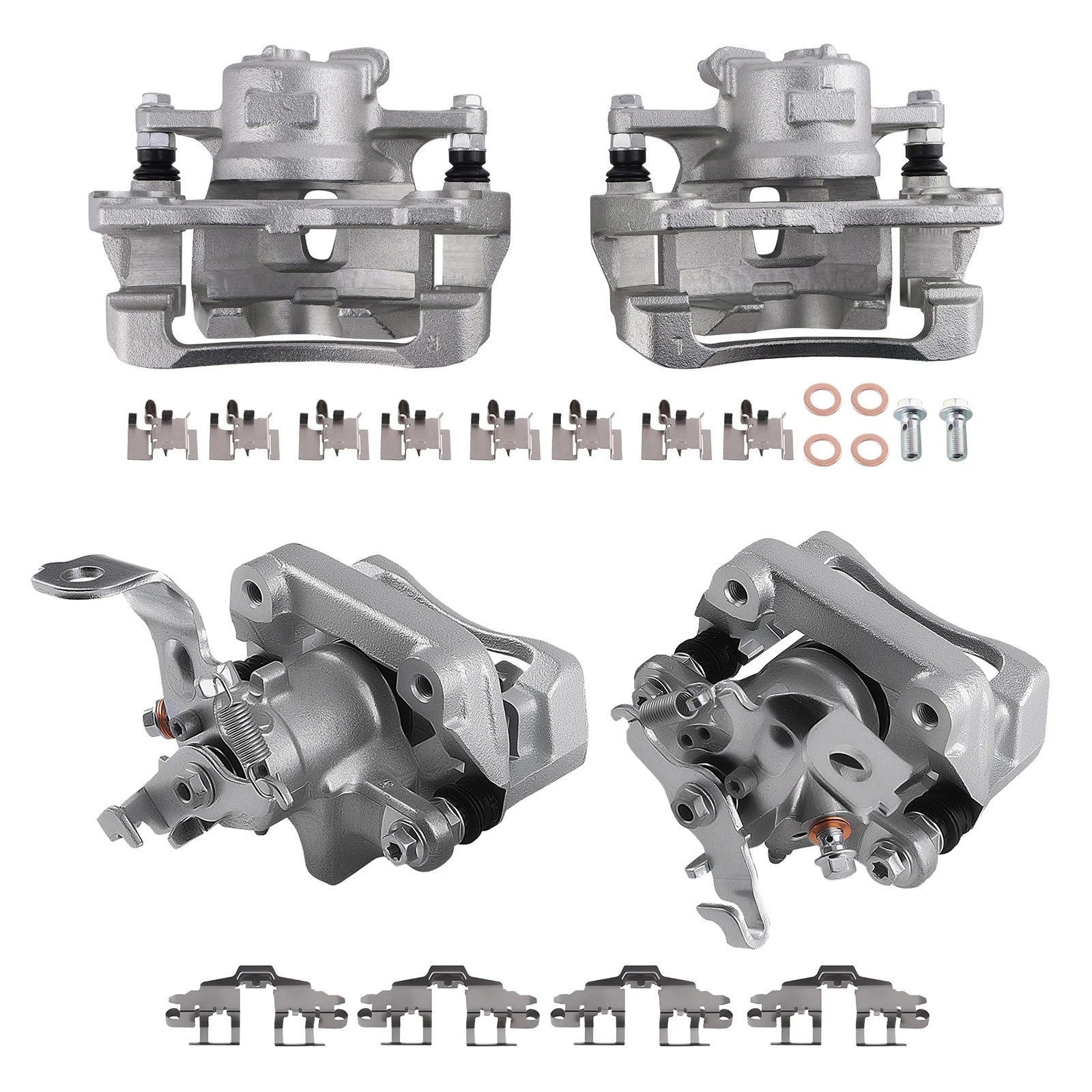 4X Brake Caliper Assembly for Toyota Corolla, Pontiac Vibe (2003–2008) 19-B3797 19-B3798