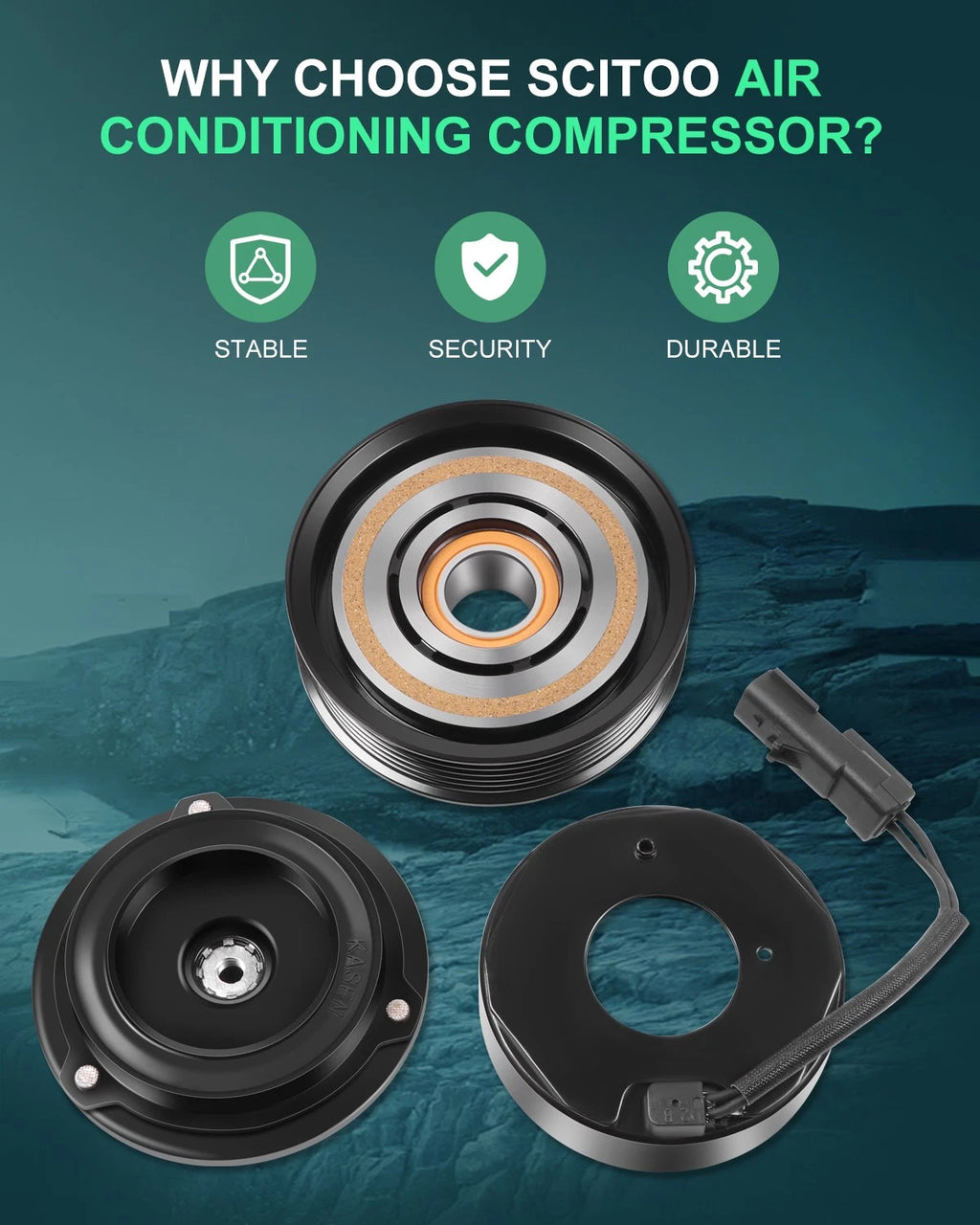 A/C Compressor Clutch Kit for Chrysler Town and Country, Dodge Caravan (2004–2006)