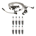 Denso 8mm Wire Set & 8 Iridium TT Spark Plugs Kit for Ford 5.0L 7.5L V8