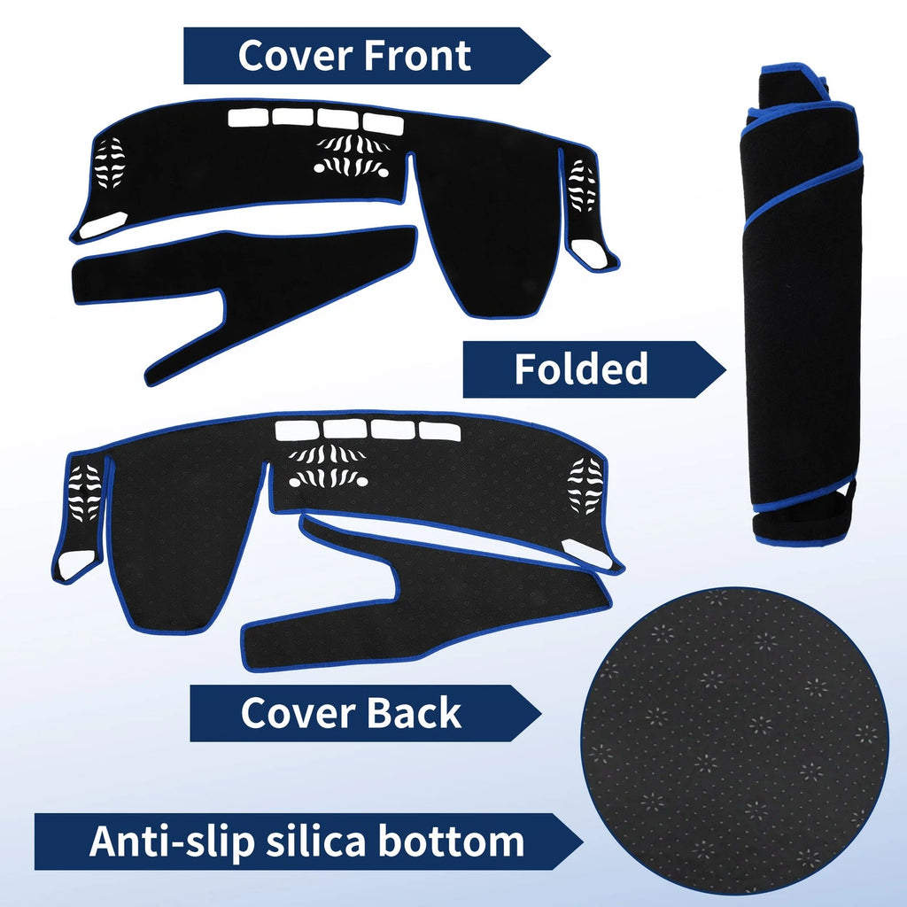 Dash Cover Set for Lexus UX UX200/UX250h (2019–2020) Black with Blue Edge