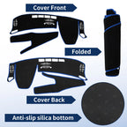 Dash Cover Set for Lexus UX UX200/UX250h (2019–2020) Black with Blue Edge
