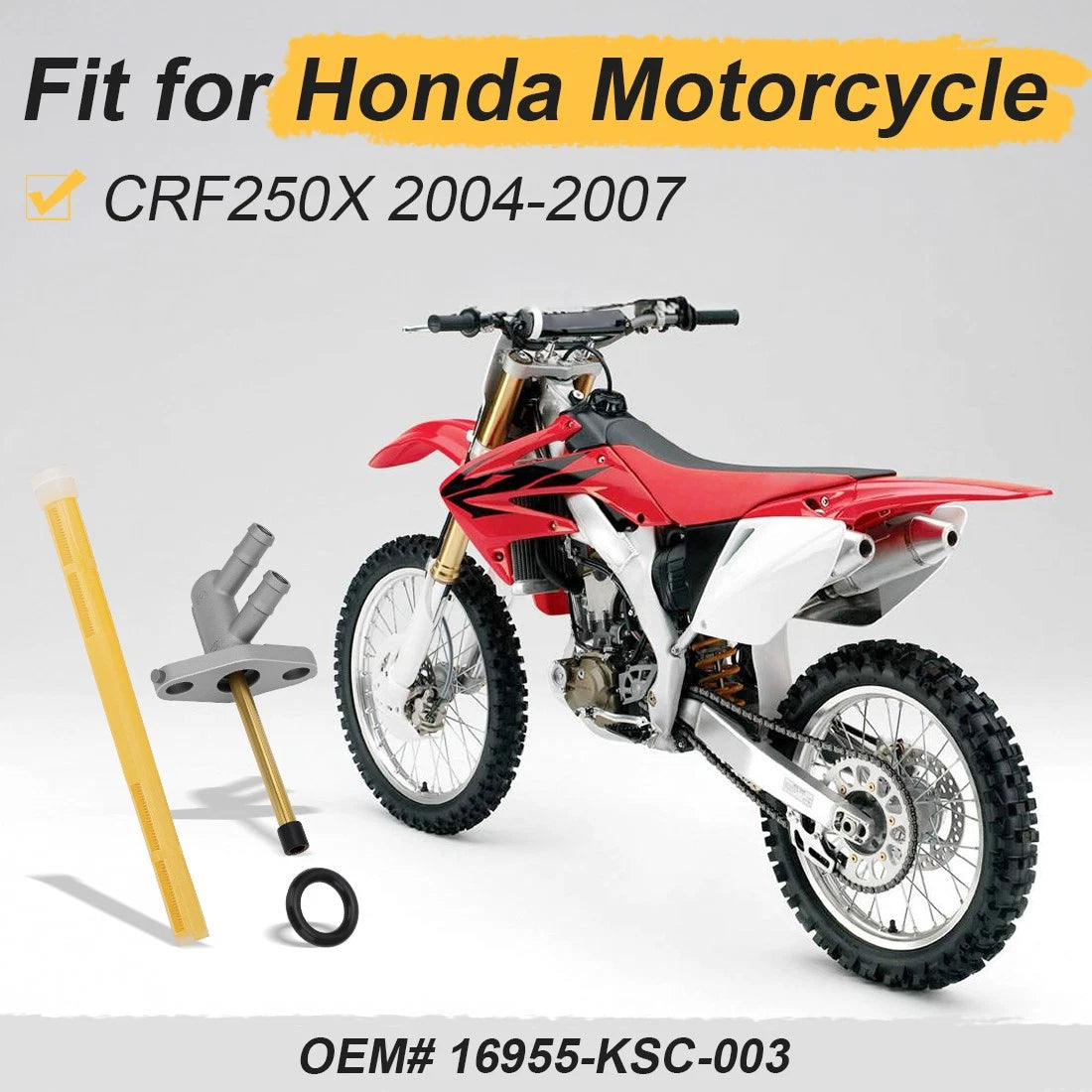 Fuel Tank Petcock for Honda CRF250X (2004–2007) #16955-KSC-003