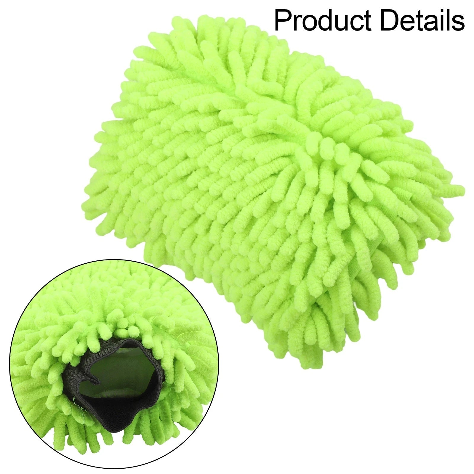2X Chenille Microfiber Car Washing Gloves for Motorcycle (Washable)