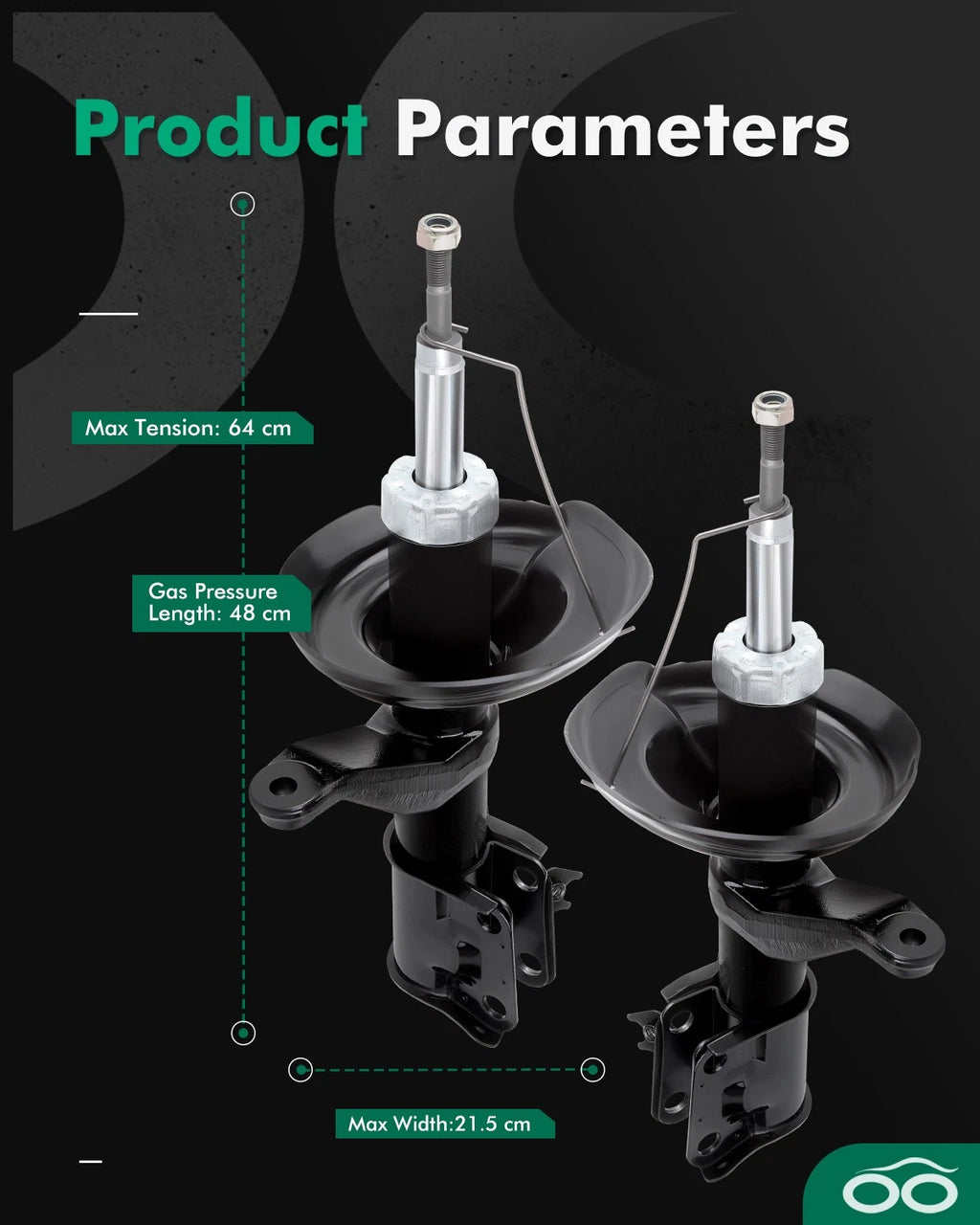 Front Shocks Struts Pair for Honda Element (2003–2006)
