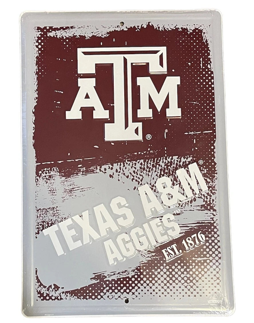 Texas A&M Aggies Metal Parking Only Sign 12"x18"