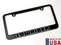 Matte Black License Plate Frame Premium with Gray Outline for Universal Fit