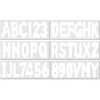 Set of 4 Boat Registration Identification Numbers Stickers A-Z & 0-9