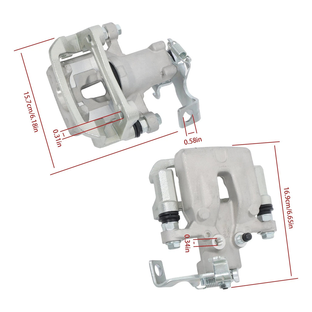 Rear Disc Brake Calipers for Kia Forte (2014–2018)