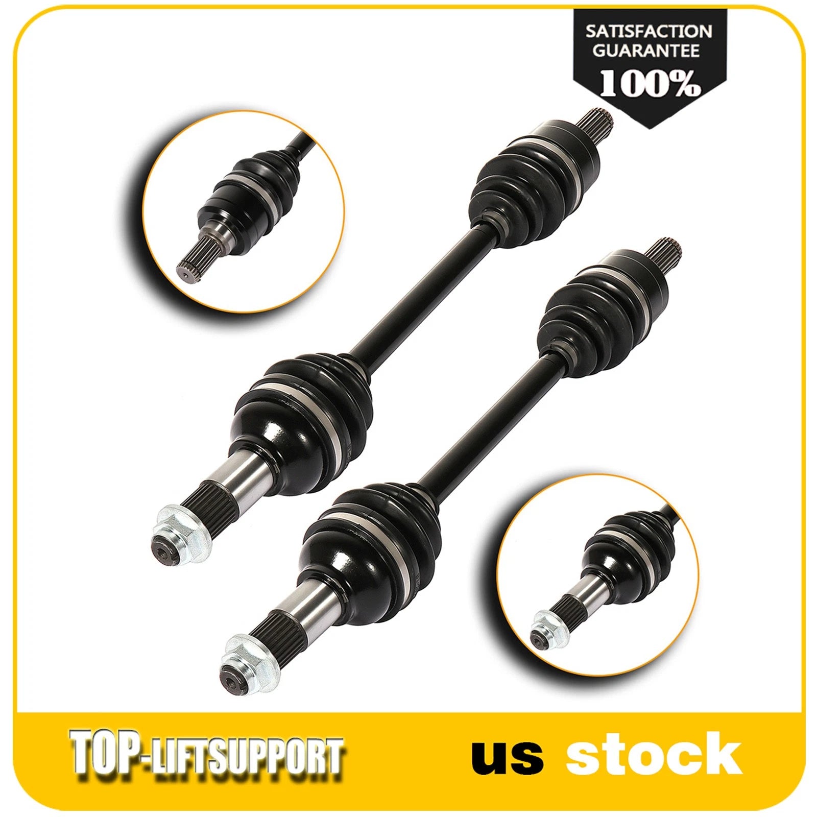 2Pcs Rear CV Axle for Yamaha Grizzly 550 700, Kodiak 700