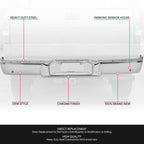 Chrome Rear Bumper Face Bar for Ford F-150 Lincoln Mark LT (2004–2008)