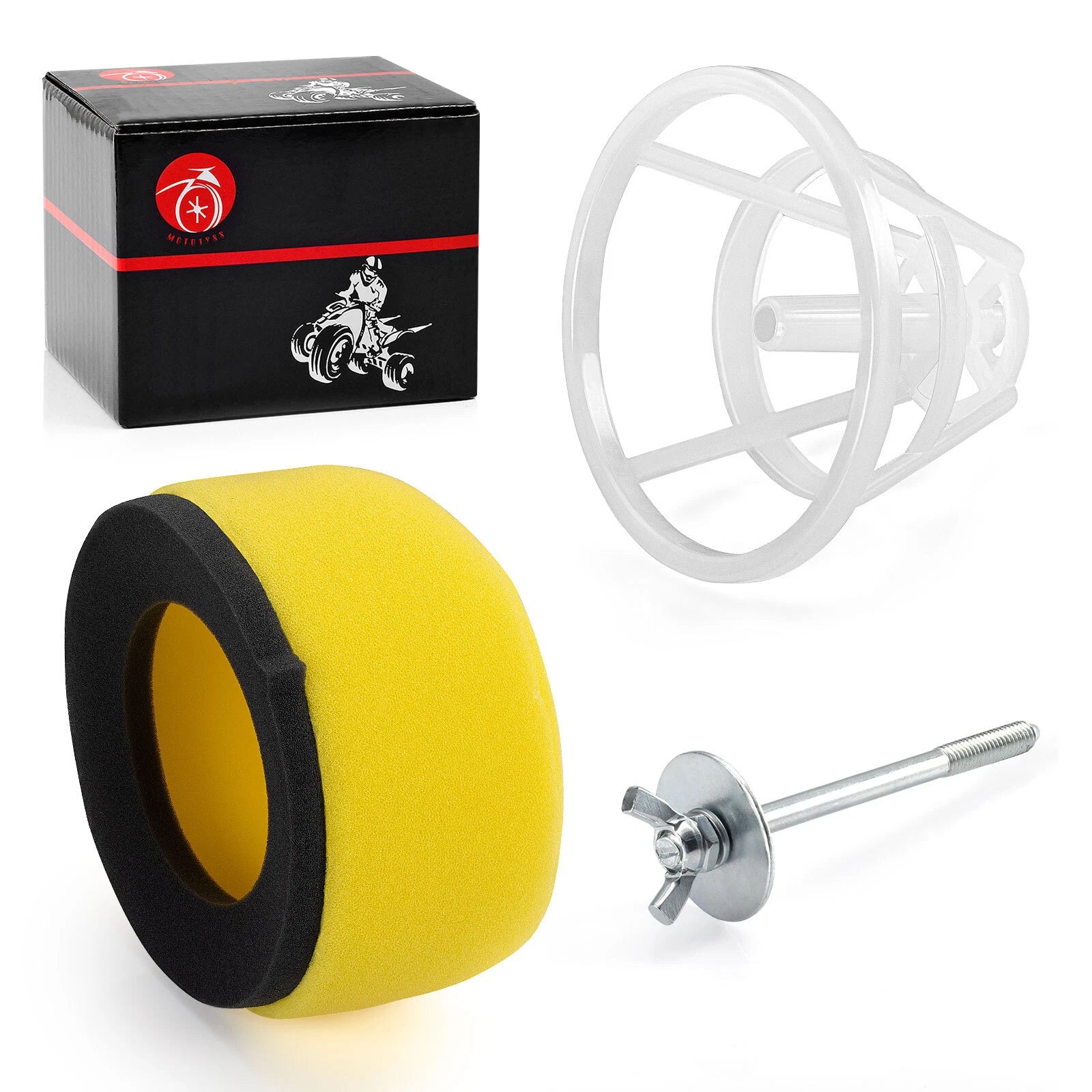 Air Filter w/ Gage Holder Bolt Kit for Kawasaki KX65, Suzuki RM65 (#11013-1284)