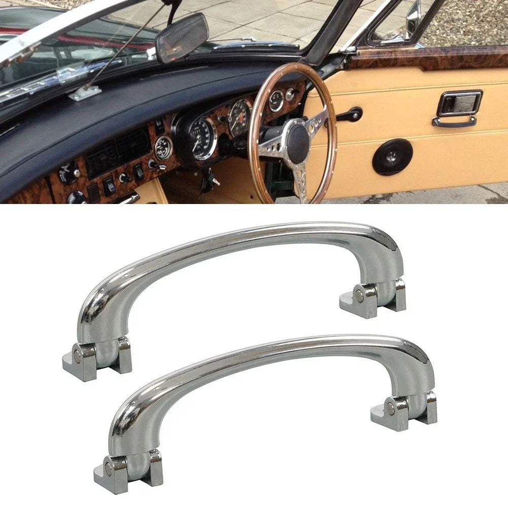 Interior Door Pull Handle / Pair / Chrome for Classic Car