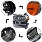 Headlight for Silverado 1500 (2019–2020) Driver/Left Side Clear Housing