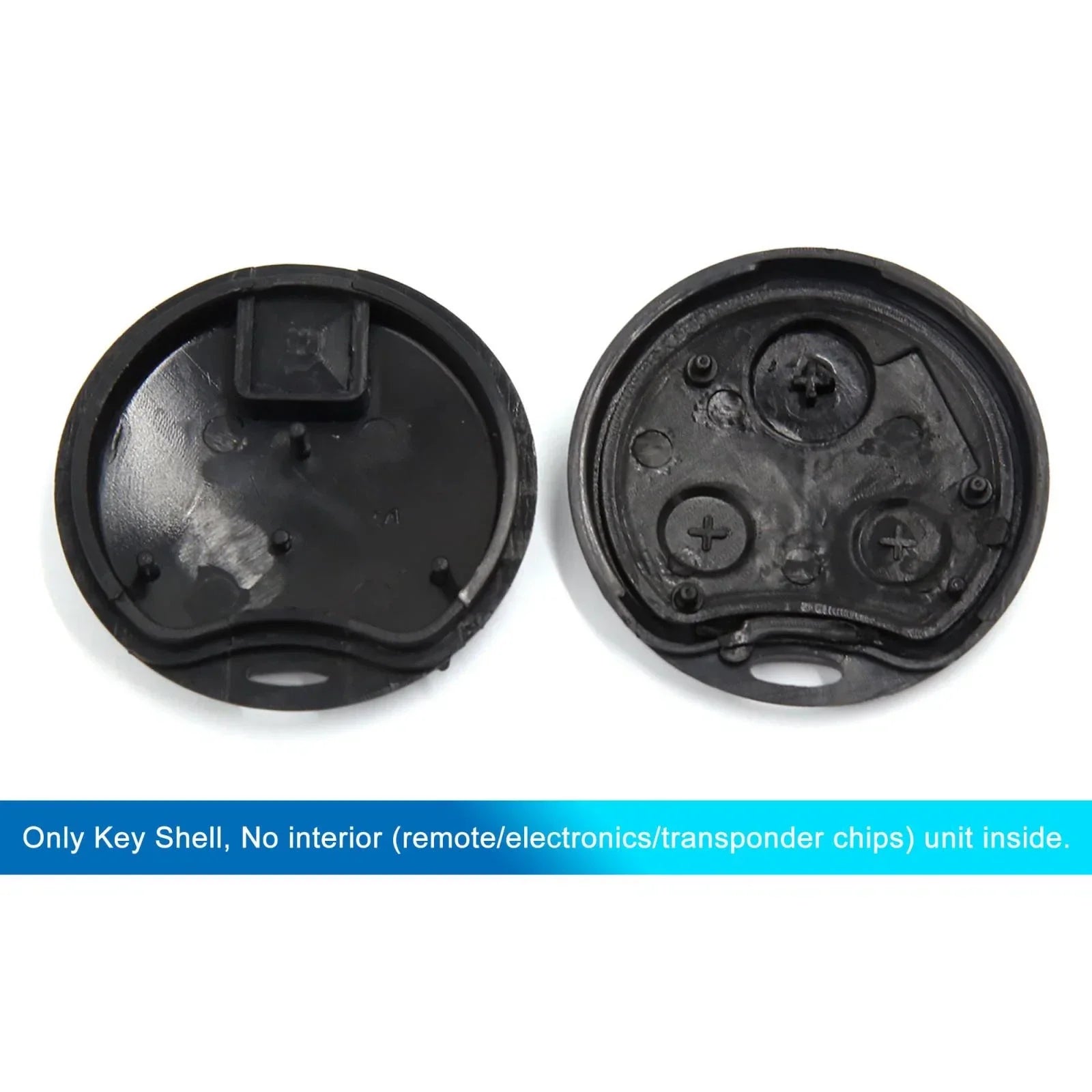 Key Fob Shell Case for SMART Fortwo & Mercedes-Benz 3 Button Black