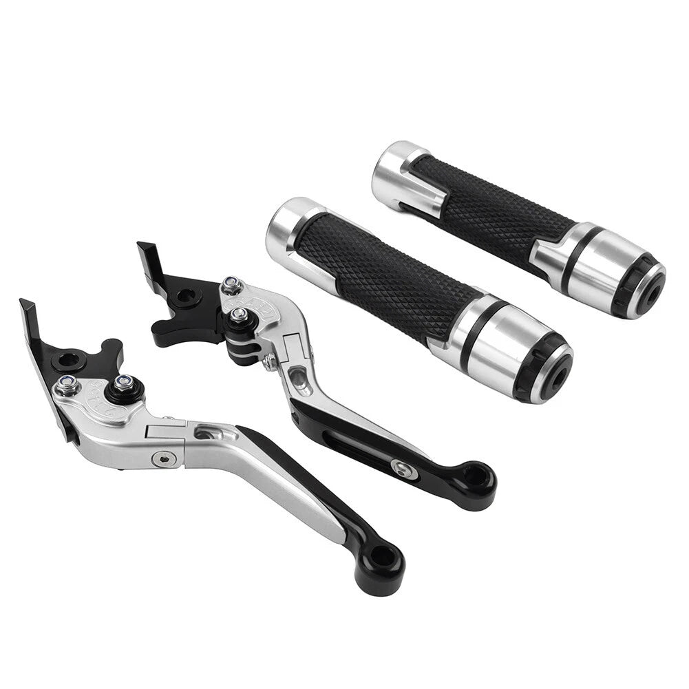 Silver Extendable Brake Clutch Levers Set for Aprilia Tuono V4 (2011–2023)