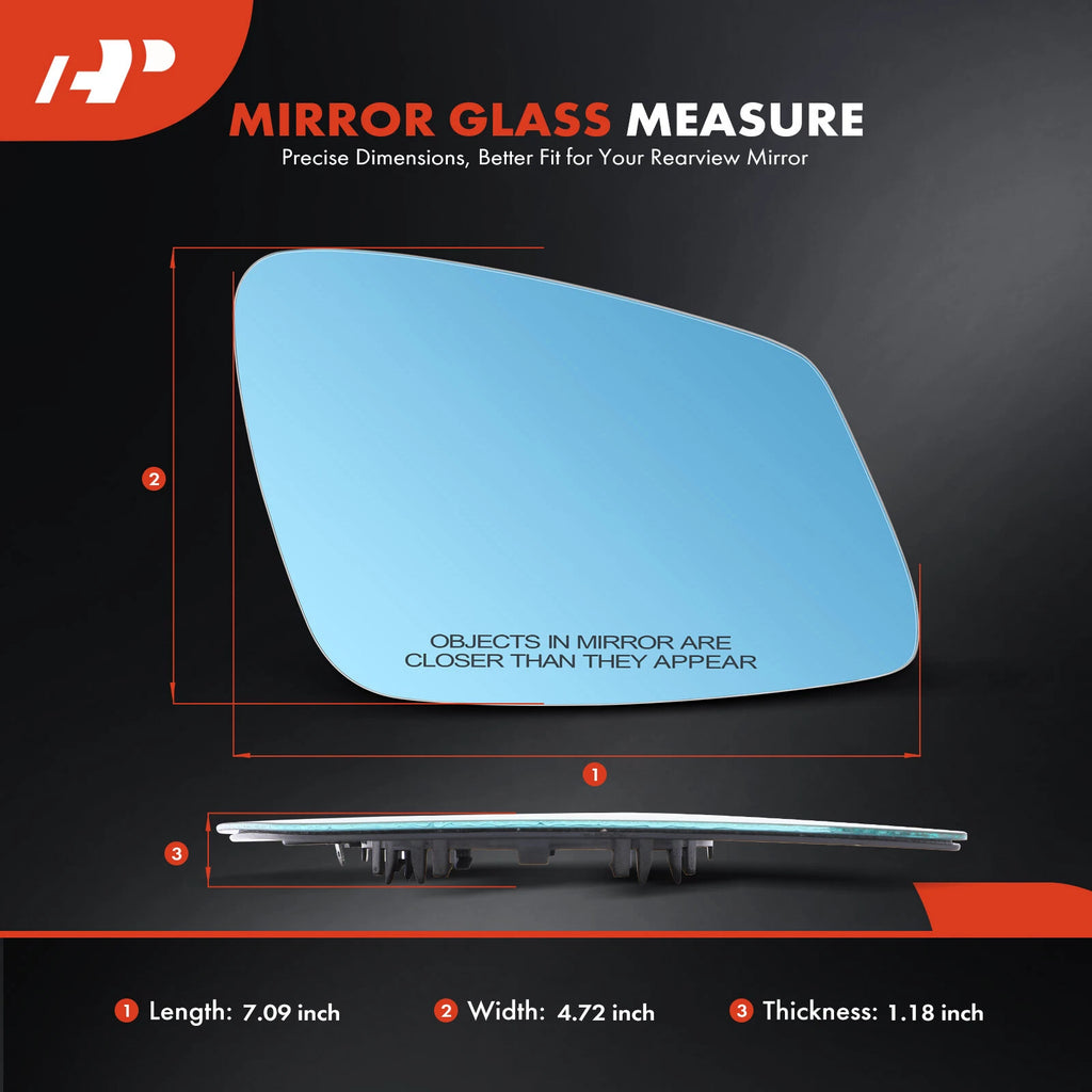 Heated Blue Mirror Glass for BMW 528i xDrive F10, 535d F02, 750Li (2011–2017)