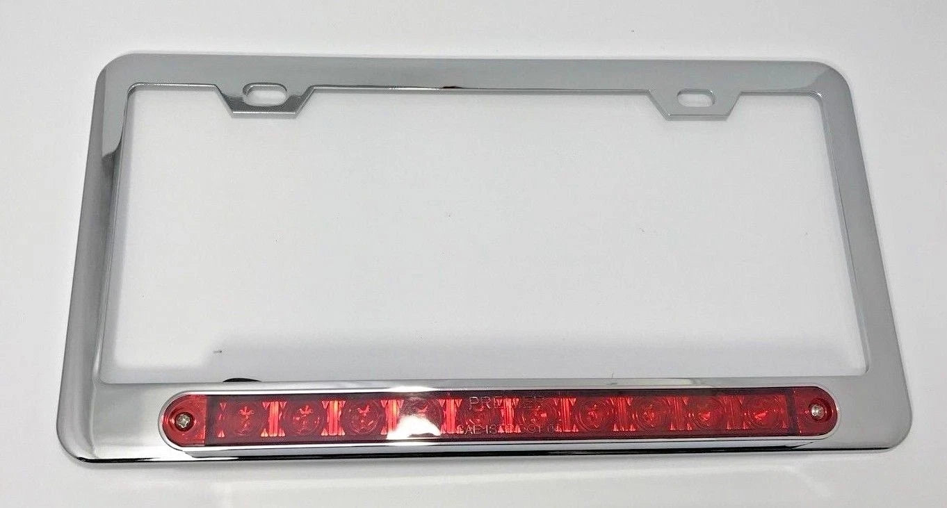 LED License Plate Frame Chrome Replacement with Turn Signal for Ford F-150 (2015–2023)