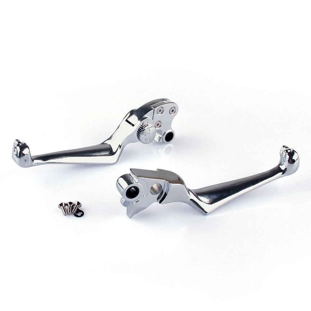 Brake Clutch Levers for Harley Dyna Road King FLHR Softail Springer (Chrome)