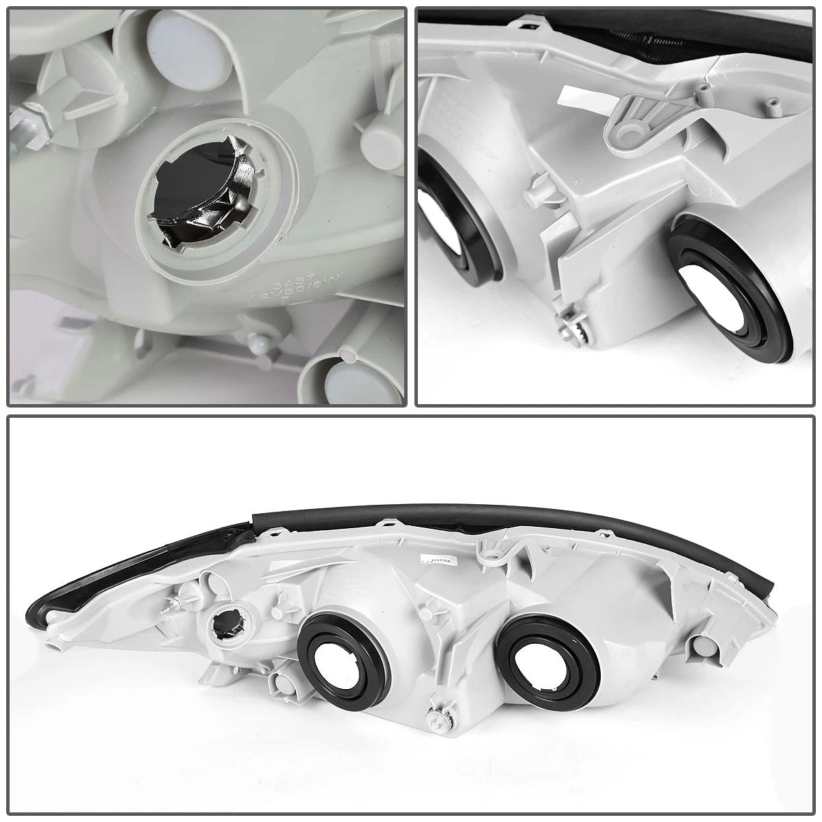 Pair of Smoked Housing Clear Side Corner Headlights for Camry (2002–2004)