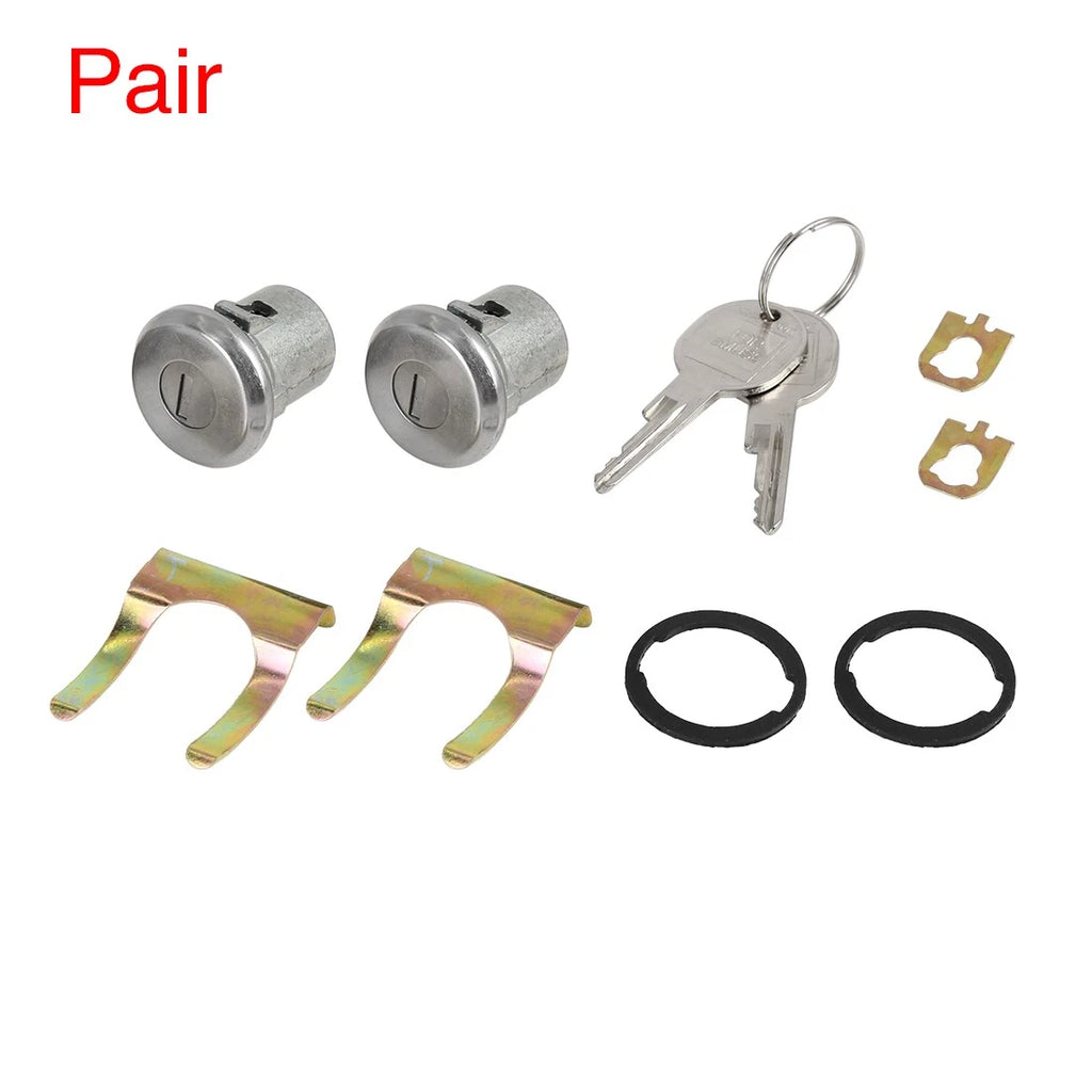 Door Lock Cylinder with Key for Chevrolet GMC Buick Cadillac (1 Pair)