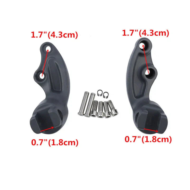 Gray Passenger Footpeg Footrest Mount Bracket for Indian Scout (2015-2023)